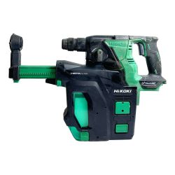 ♭♭ HITACHI 日立 コードレス式　ハンマドリル　集塵システム（HIKOKI  DC18/36)付き　バッテリー無し DH18DBL グリーン Cランク