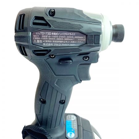  MAKITA マキタ 充電式インパクトドライバ　18V　付属品完備 TD172DRGX ブラック