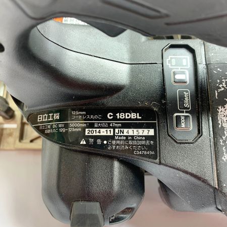  HITACHI 日立 125mm コードレス丸ノコ　充電池1個・ケース付 C18DBL ブラック