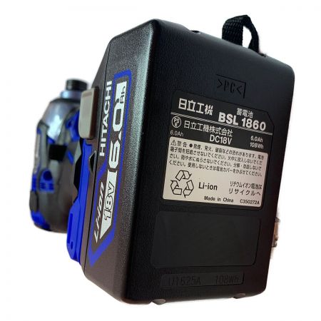  HITACHI 日立 コードレスインパクトドライバ【特別限定品】 WH18DDL2 ブルー 充電器・充電池2個・ケース付