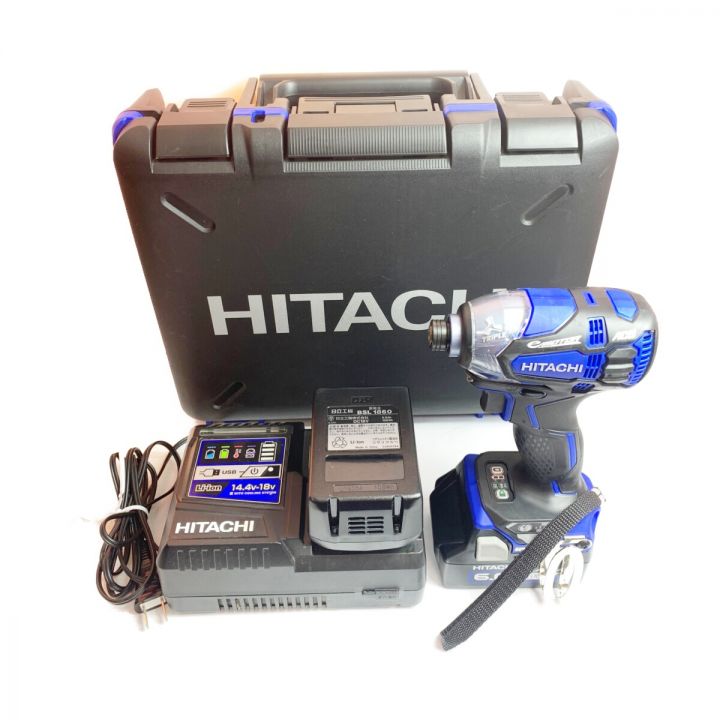 HITACHI 日立 コードレスインパクトドライバ【特別限定品】 WH18DDL2 ブルー 充電 器・充電池2個・ケース付｜中古｜なんでもリサイクルビッグバン