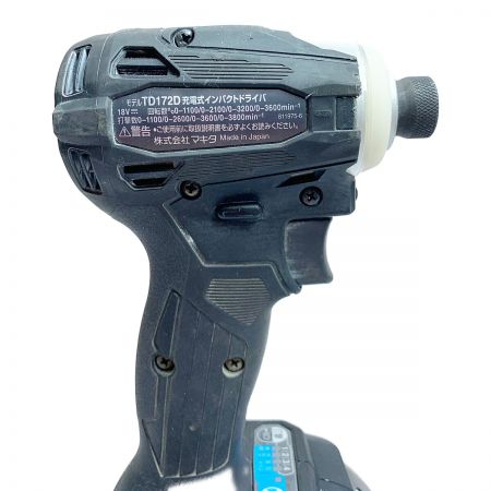  MAKITA マキタ 18V　充電式インパクトドライバ　充電池2個、ケース付 TD172DRGX ブラック