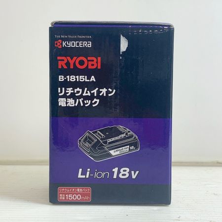 中古】 RYOBI リョービ KYOCERA リチウムイオン電池パック B-1815LA