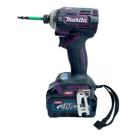  MAKITA マキタ 40V　充電式インパクトドライバ　　充電器・充電池2個 TD001G パープル