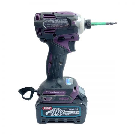  MAKITA マキタ 40V　充電式インパクトドライバ　　充電器・充電池2個 TD001G パープル