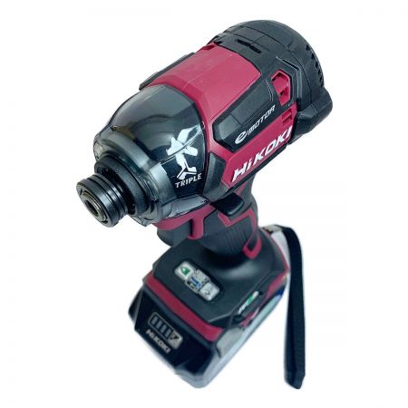  HiKOKI ハイコーキ コードレスインパクトドライバ WH36DC レッド 充電器・充電池2個・ケース付 