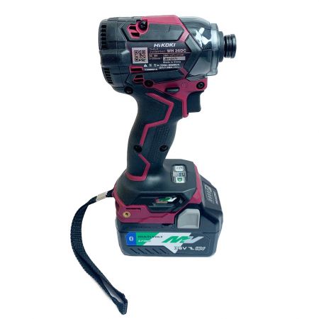  HiKOKI ハイコーキ コードレスインパクトドライバ WH36DC レッド 充電器・充電池2個・ケース付 