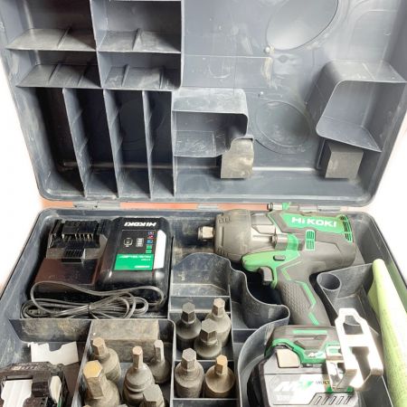  HiKOKI ハイコーキ コードレスインパクトレンチ　充電器・充電池2個・ケース付 36v WR36DA ヘックスビットソケットなど付