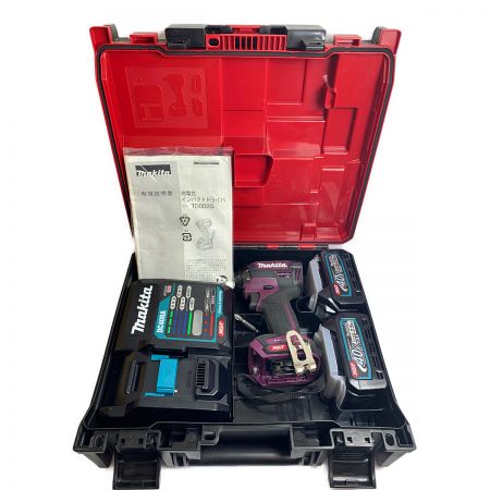  MAKITA マキタ 40V　充電式インパクトドライバ　付属品完備 TD002GDXAP パープル