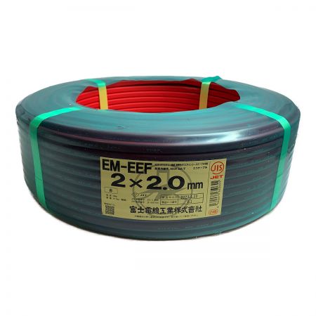  協和電線 EM-EFF 2x2.0mm　電線　エコケーブル　100m　10.5kg EM-EFF 2x2.0mm 赤