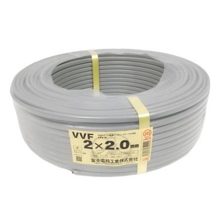  富士電線工業(FUJI ELECTRIC WIRE) 電線　VVFケーブル　2×2.0ｍｍ　100M 2線 2.0ｍｍ×100m 2023.3製造