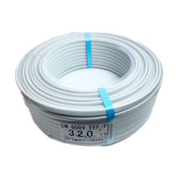 ♭♭ 住電HSTケーブル株式会社 EM600V EEF/F  3×2.0 100M 13.6kg 3×2.0 2023.3製造 Sランク