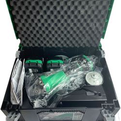 ♭♭ HiKOKI ハイコーキ 100mm コードレスディスクグラインダー G3610DD(2XPZ) グリーン 充電器・充電池2個・ケース付  Sランク