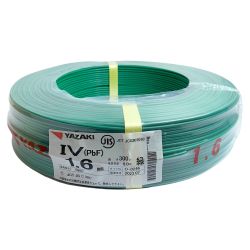 ♭♭ YAZAKI IV(PbF) 1.6×300ｍ　8.0ｋｇ　ケーブル 1.6ｍｍ×300ｍ 緑 Sランク