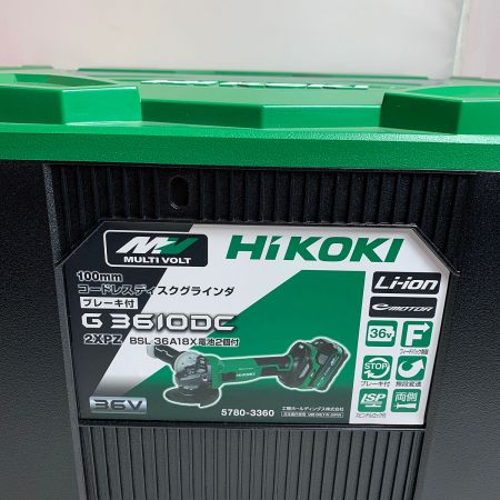  HiKOKI ハイコーキ 100mmコードレスディスクグラインダー G3610DC グリーン 2022年製