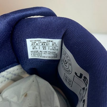  asics アシックス プロスニーカー　27.0cm　WIDE　安全靴 CP209.102 ネイビー×ホワイト x ホワイト