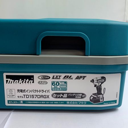  MAKITA マキタ 充電式インパクトドライバ　18V　付属品完備 TD157DRGX ブルー