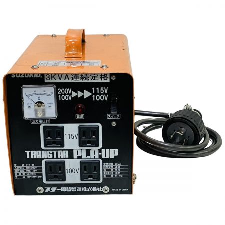 ЗЗ SUZUKID 昇圧 降圧 変圧器 入力電力100/200V 出力電力100/115V STX-01 オレンジ