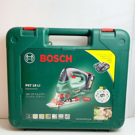  BOSCH ボッシュ 18V　リチウムイオン　バッテリージグソー PST18LI グリーン 充電器・充電池1個・ケース付