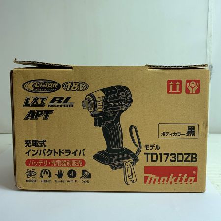  MAKITA マキタ 充電式インパクトドライバ　箱、取扱説明書付 TD173DZB ブラック