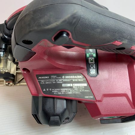  HiKOKI ハイコーキ 165mm コードレス丸のこ　2022.2製 C3606DA (SK) フレアレッド