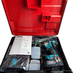 ♭♭ MAKITA マキタ 充電式ドライバドリル　40V DF001GRDX ブルー 充電器・充電池2個・ケース付 【未使用品】 Sランク