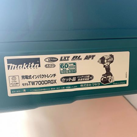  MAKITA マキタ 18V　充電式インパクトレンチ TW700DRGX ブルー 充電器・充電池2個・ケース付【未使用品】