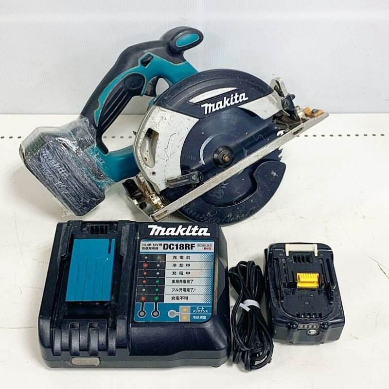 中古】 MAKITA マキタ 18V 165ｍｍ充電式丸ノコ HS630D 充電器・充電池 ...