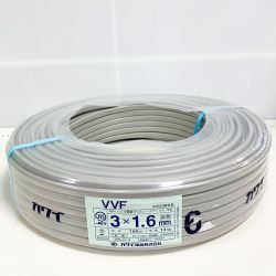 ♭♭ カワイ VVFケーブル 3×1.6 100M 13kg 2023年製 3芯 1.6ｍｍ×100m Sランク