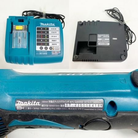  MAKITA マキタ 100mm 14.4v ディスクグラインダー GA400D
