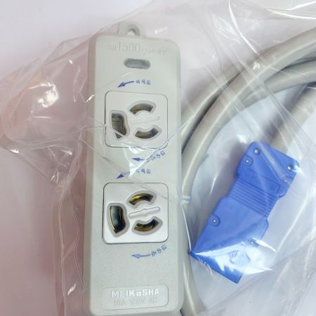  明工社 横型OA抜け止め接地タップ2個口×5個 MR7902NT3