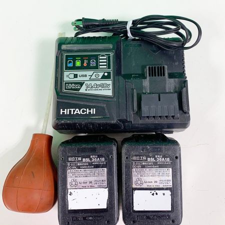  HiKOKI ハイコーキ コードレスロータリハンマドリル DH36DPA グリーン 充電器・充電池2個・ケース付　ビット多数あり