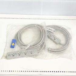 ♭♭ 明工社 横型OA用抜け止め接地タップ（4個口）×2 MR7904NT3 外袋ヨゴレあり Sランク