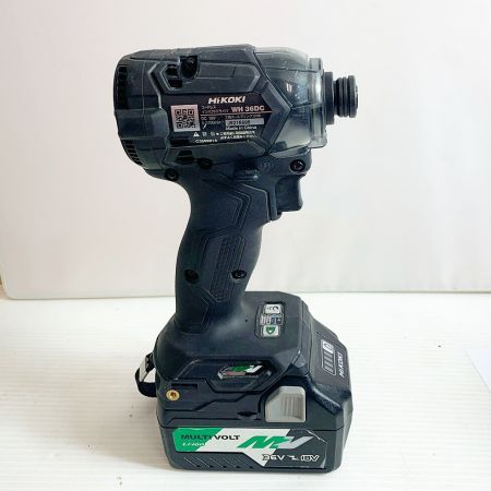  HiKOKI ハイコーキ コードレスインパクトドライバ　本体+バッテリー1個 WH36DC ブラック