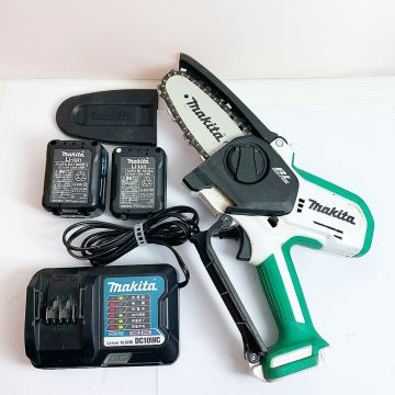 MAKITA マキタ 100ｍｍ 充電式ハンディソー 充電器・充電池（4.0AH/1.5AH)2個付 MUC100D  ホワイト｜中古｜なんでもリサイクルビッグバン