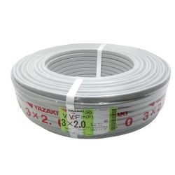 ♭♭ YAZAKI 電材VVFケーブル　3×2.0　100M 2023年製 3×2.0 Nランク