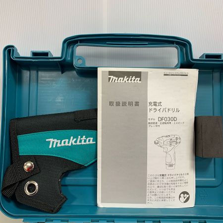  MAKITA マキタ 10.8V  充電式ドライバドリル DF030D 充電器・充電池1個・ケース付