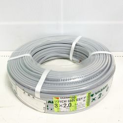♭♭ YAZAKI ソフトEM　EEF/F　電材　ケーブル　3×2.0　100M 2023年製 Nランク