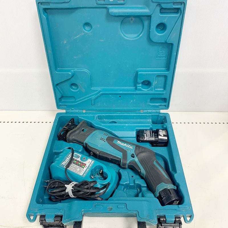 中古】 MAKITA マキタ 充電式レシプロソー10.8V JR101DW ブルー 充電器