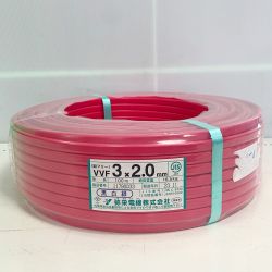 ♭♭ 弥栄電線 電材VVFケーブル　3×2.0　100M 白、黒、緑 Sランク