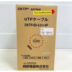 ♭♭ 岡野電線株式会社 UTPケーブル　300M　9kg UTPｹｰﾌﾞﾙ300m アカ Sランク