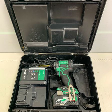  HiKOKI ハイコーキ コードレスインパクトドライバ　 WH36DC グリーン 充電器・充電池1個・ケース付 