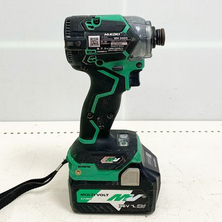  HiKOKI ハイコーキ コードレスインパクトドライバ　 WH36DC グリーン 充電器・充電池1個・ケース付 