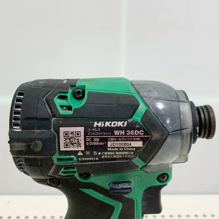  HiKOKI ハイコーキ コードレスインパクトドライバ　 WH36DC グリーン 充電器・充電池1個・ケース付 