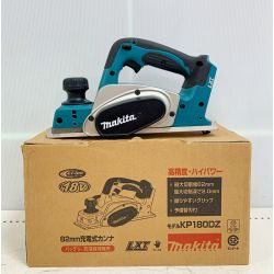 ♭♭ MAKITA マキタ 82mm 充電式カンナ　82ｍｍ替刃式カンナ刃2枚付　2017年製 KP180DZ ブルー Aランク