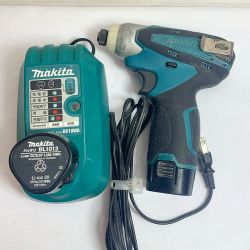 ♭♭ MAKITA マキタ 充電式インパクトドライバ　10.8V　充電器・充電池2個付  TD090D ブルー Cランク