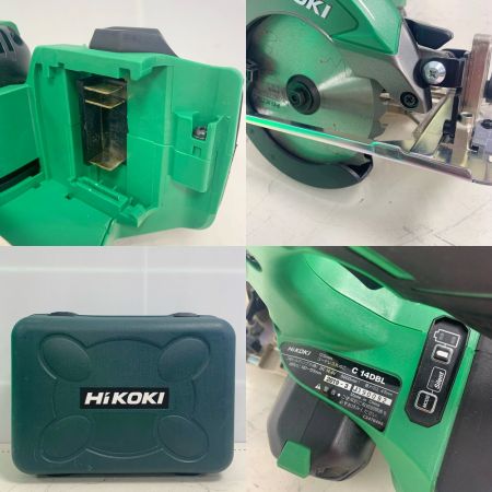  HiKOKI ハイコーキ 125mm コードレス丸ノコ　2019年製　充電器・充電池1個・ケース付  C14DBL グリーン  J390092