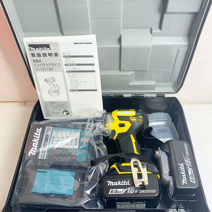 MAKITA マキタ 充電式インパクトドライバ 18V 付属品完備 TD173DRGXFY イエロー｜中古｜なんでもリサイクルビッグバン