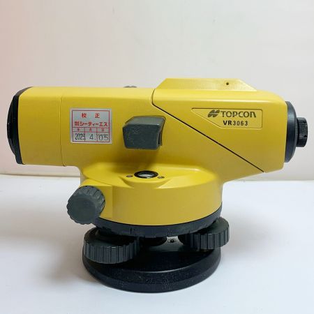  TOPCON  トプコン　オートレベル　VR3063　2023.4.5校正済と記載あり　ケース付 ＡＴ-Ｂ2