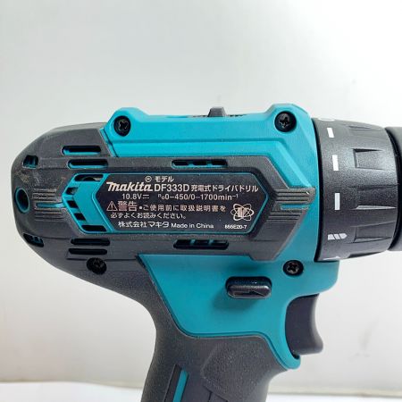  MAKITA マキタ 充電式ドライバドリル　10.8V　充電器、バッテリー1個、ケース付 DF333D ブルー